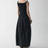 Simple waistless slit flower bud skirt