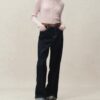 Elegant pit stretch-knit cardigan