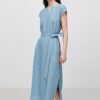 Minimalist all-match V-neck vest dress (with waist cord)