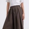 Casual loose-fitting washed elastic waist casual pants