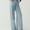 Versatile high waist straight jeans