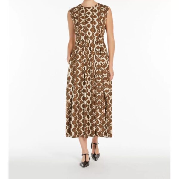 French printed sleeveless dress (with belt)