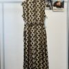 French printed sleeveless dress (with belt)