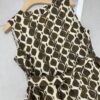 French printed sleeveless dress (with belt)