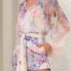 French style printed silk shirt (100% silk)