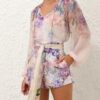 French style printed silk shirt (100% silk)