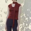 Simple solid color all-match U-neck pullover knit top(5.5% silk) (ribbon cannot be removed)