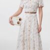 Simple and comfortable Tencel letter print dress (with belt)