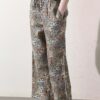 Simple art print loose wide-leg casual pants