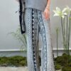 Printed wide-leg casual pants