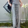 Printed wide-leg casual pants