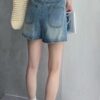 Light luxury and versatile slim denim culottes (with belt)