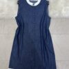 Sleeveless contrast vest casual denim dress