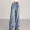 Super soft straight wide-leg jeans