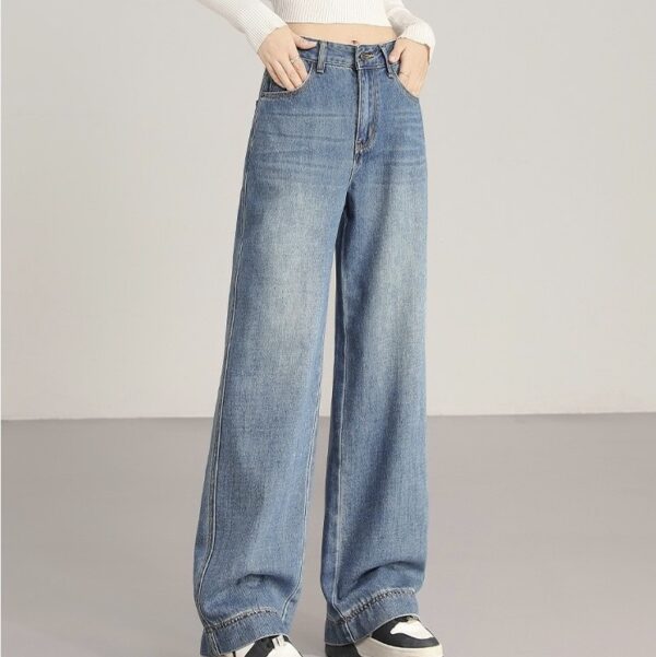 Super soft straight wide-leg jeans