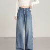 Super soft straight wide-leg jeans