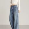 Super soft straight wide-leg jeans