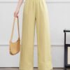Light luxury simple versatile elastic waist casual pants