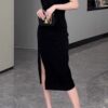 French Hepburn style waist slimming dress