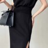 French Hepburn style waist slimming dress