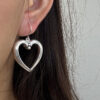 925 sterling silver heart hollow earrings 1