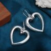 925 sterling silver heart hollow earrings 3