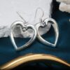 925 sterling silver heart hollow earrings 4