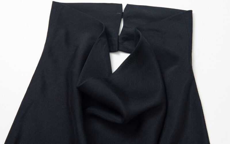 Acetate Double layered Hem Backless Top 3