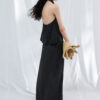 Acetate Double layered Hem Backless Top 4