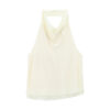 Acetate Double layered Hem Backless Top 8