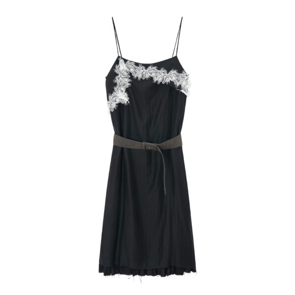 Acetate Lace Trim Spaghetti Strap Dre 1