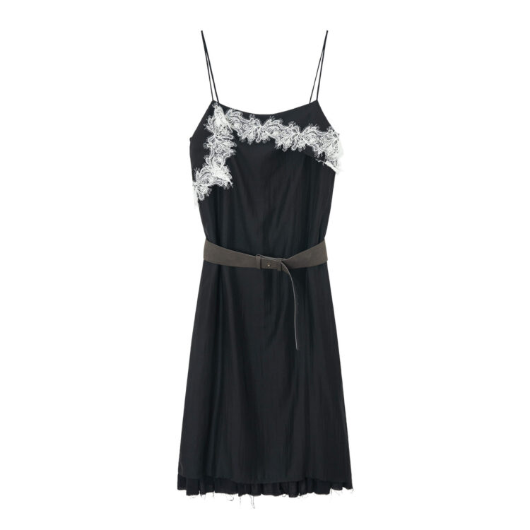 Acetate Lace Trim Spaghetti Strap Dress