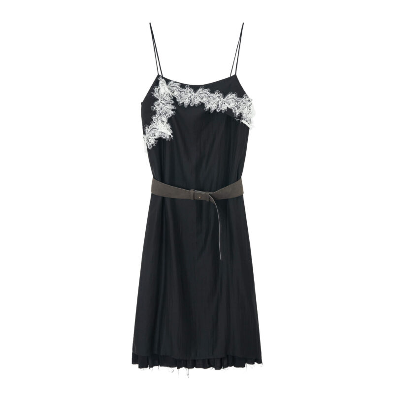 Acetate Lace Trim Spaghetti Strap Dre 1