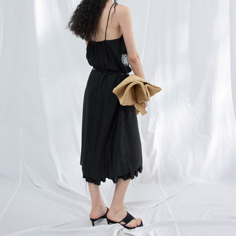Acetate Lace Trim Spaghetti Strap Dre 11