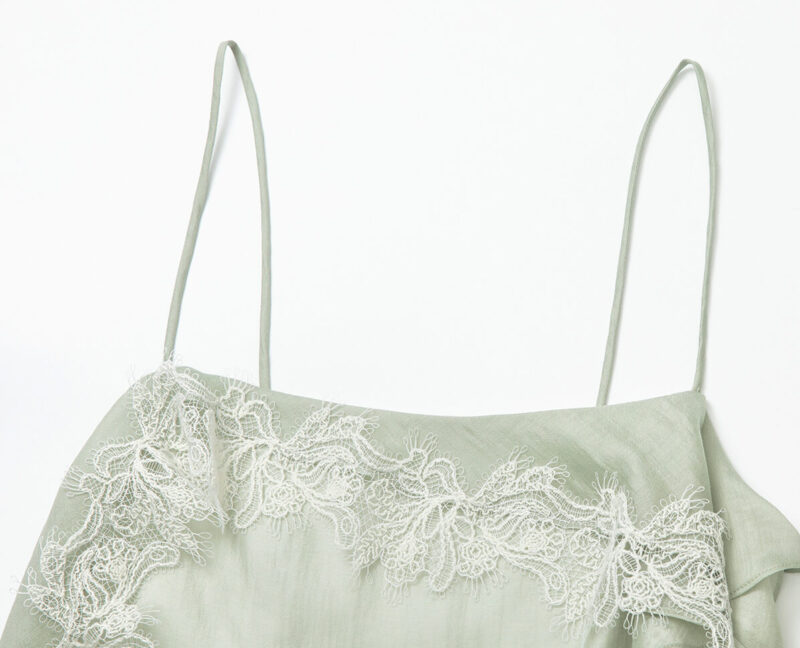 Acetate Lace Trim Spaghetti Strap Dre 13