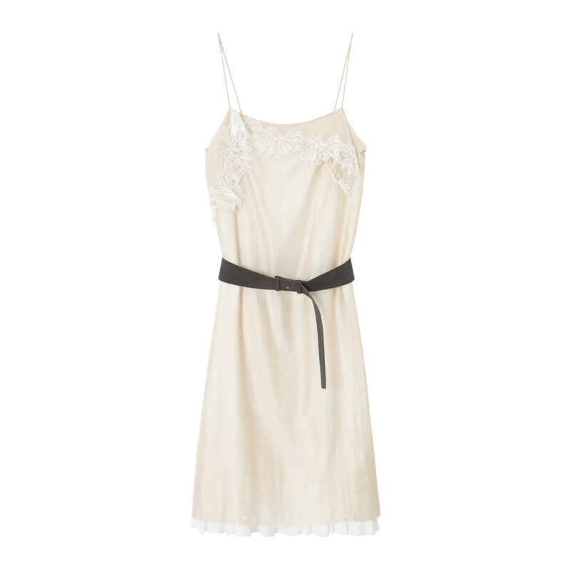 Acetate Lace Trim Spaghetti Strap Dre 15