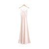 Acetate Satin Wrinkle-free Camisole Backless Long Slim-fitting Evening Gown