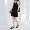 Agate Bead Striped Linen Camisole Top 11