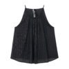 Agate Bead Striped Linen Camisole Top 13