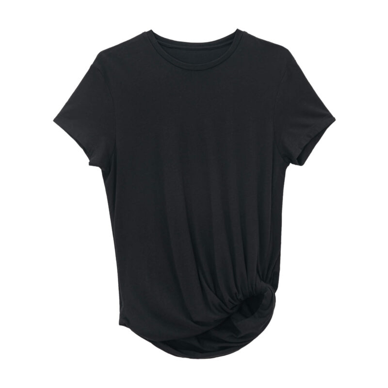 Antibacterial Cotton Linen Twist T shirt 3