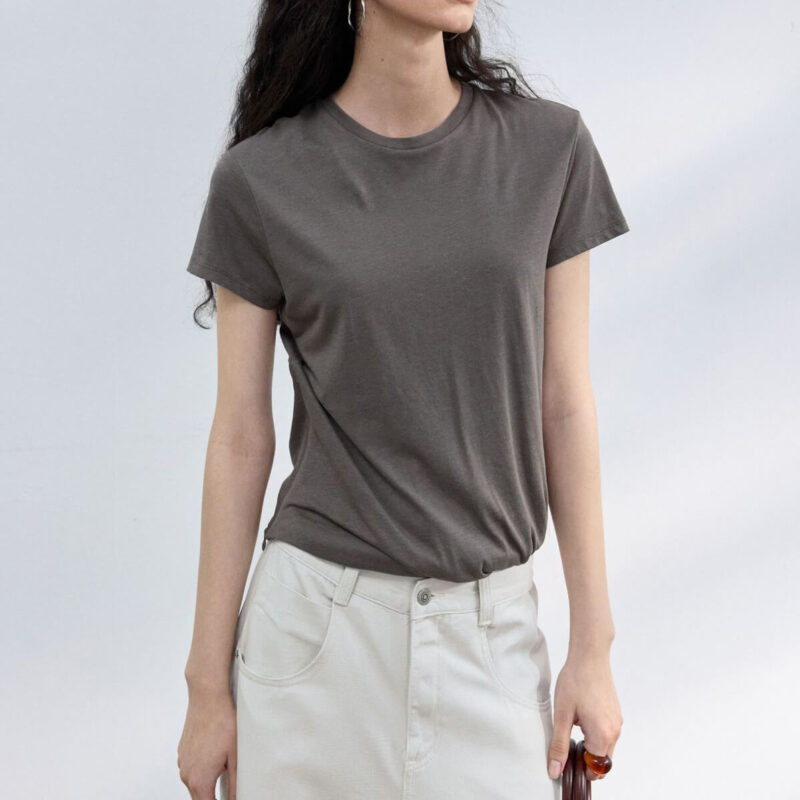 Antibacterial Cotton Linen Twist T shirt 6