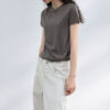 Antibacterial Cotton Linen Twist T shirt 8