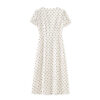 Apricot Polka Dot Puff Sleeve Lace Dress 7