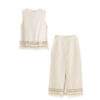 Apricot Vest and High Waist Skirt Set for Work 8