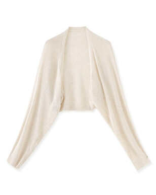 Batwing Sleeve Hollow Woven Sun Protection Coat