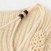 Beaded Boat Neck Openwork Knit Top 5