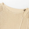 Beaded Boat Neck Openwork Knit Top 6