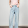 Beaded and rhinestone high waist straight wide leg jeans 7