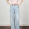 Beaded and rhinestone high waist straight wide leg jeans 8