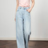 Beaded and rhinestone high waist straight wide leg jeans 9